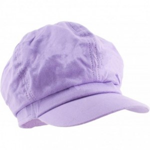 Newsboy Caps Classic Newsboy Cabbie Hat for Women- Bright Color Flex Fit Slouchy Visor Cap - Purple - CH18KOHWCWG $24.18