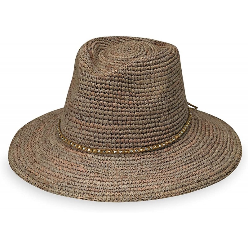 Sun Hats Women's Malibu Fedora Hat - Elegant Fedora- Modern Style- Designed in Australia. - Mushroom - CR189A4S9ID $95.33