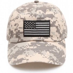 Baseball Caps Tactical Operator USA Flag Cotton Low Profile Baseball Cap with Adjustable Strap - Grey Digital Camo - CY18EE8C...
