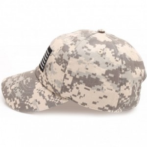 Baseball Caps Tactical Operator USA Flag Cotton Low Profile Baseball Cap with Adjustable Strap - Grey Digital Camo - CY18EE8C...