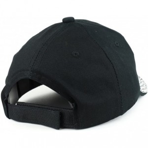 Baseball Caps Cheer MOM Embroidered and Stud Jeweled Bill Unstructured Baseball Cap - Black - C518868IQED $27.71