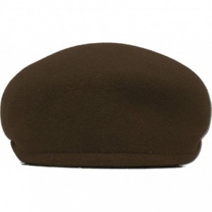 Newsboy Caps Wool Felt Ascot Men's Newsboy Ivy Cabbie Hat Cap Golf Driving - Dark Brown - C511NHXF9DR $30.96