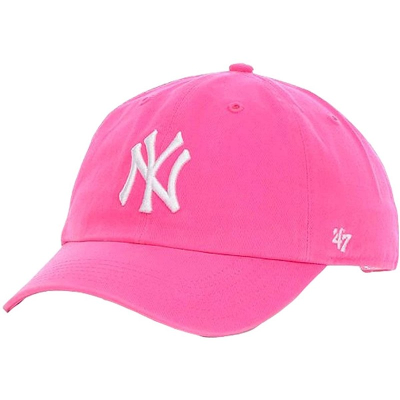 Baseball Caps New York Yankees Womens Clean Up Cap - Magenta - C711IAMK24P $60.14