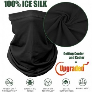 Balaclavas UV Protection Face Mask Ice Neck Gaiter Windproof Scarf Bandana Headband - 2 Black - CP1992OUSE7 $28.46