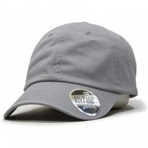Baseball Caps Classic Solid Cotton Adjustable Dad Hat Baseball Cap - Gray - C712O3KJ4LR $8.61