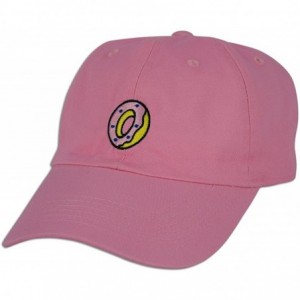 Baseball Caps Donut Hat Dad Embroidered Cap Polo Style Baseball Curved Unstructured Bill - Lt. Pink - C41822IH7DA $11.11