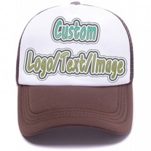 Baseball Caps Classic Cotton Adjustable Baseball Plain Cap-Custom Hip Hop Dad Trucker Snapback Hat - Trucker Brown - CN17Y0O9...