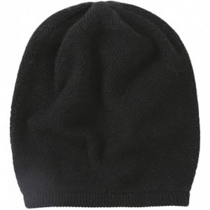 Skullies & Beanies 100% Cashmere Beanie Hat for Women Soft and Warm - Black - C518LRA3GGA $73.13