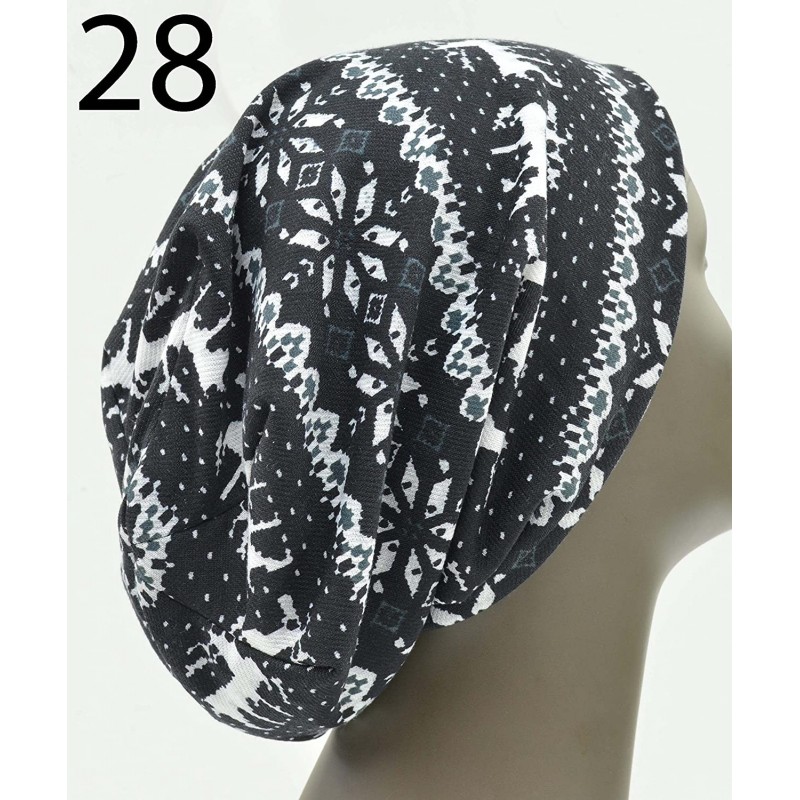 Skullies & Beanies Mosaic Patterned Beanie with Chevron Snowflakes Winter Style Fashion Hat Cap Beanie - C211LZ62P1R $23.01