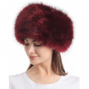Skullies & Beanies Women's Winter Faux Fur Cossak Russian Style Hat - Burgendy - CX12LH25IUX $31.79