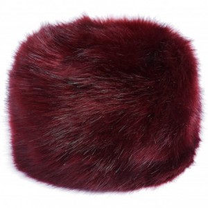 Skullies & Beanies Women's Winter Faux Fur Cossak Russian Style Hat - Burgendy - CX12LH25IUX $27.04