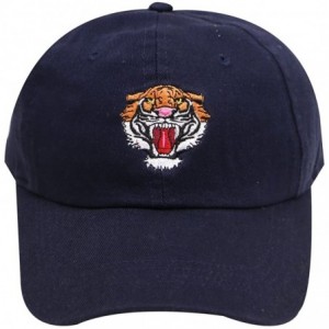 Baseball Caps Tre120 Angry Tiger Face Cotton Baseball Caps - Multi Colors - Navy - CA18C7DR08W $27.34