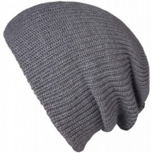 Skullies & Beanies Cuffed Beanie Skull Knit Hat Soft Warm Winter Hat Knit Men Women Plain Cuff Ski Skull Cap - Mix Grey - C51...