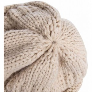 Skullies & Beanies Slouchy Beanie Hat for Women- Winter Warm Knit Oversized Chunky Thick Soft Ski Cap - Black+soft Gray - CE1...