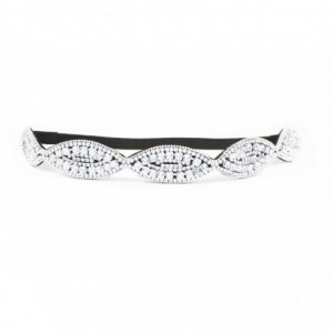 Headbands Thick Patterned Rhinestone Bridal Stretch Headbands (Style B) - Style B - CC11PTVLFLP $44.72