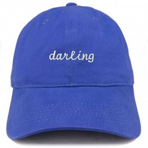 Baseball Caps Darling Embroidered 100% Cotton Adjustable Strap Cap - Royal - CI12IZKUGE3 $38.29