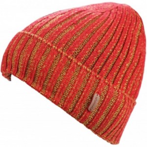Skullies & Beanies Classic Men's Warm Winter Hats Thick Knit Cuff Beanie Cap with Lining - Red - CG18YYO4RC8 $22.23