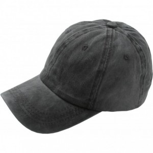 Baseball Caps Cotton Baseball Caps for Men and Women Sun Hat Adjustable Unisex Cap - Black - CQ182SSS7DD $31.01