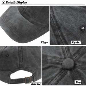 Baseball Caps Cotton Baseball Caps for Men and Women Sun Hat Adjustable Unisex Cap - Black - CQ182SSS7DD $31.01