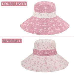 Sun Hats Womens 5'' Super Wide Brim Sun Hats Summer UPF 50+ Beach Hat Foldable Floppy Rose Cap - Red - C818Q3EMZGQ $21.52