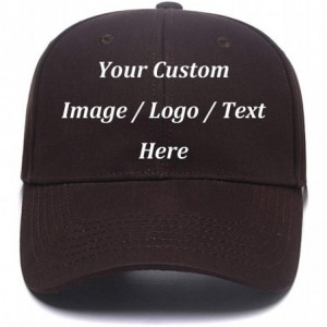 Baseball Caps Custom Baseball Hat-Snapback.Design Your Own Adjustable Metal Strap Dad Cap Visors - Brown - CZ18KRDOOK6 $23.38