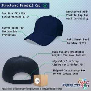 Baseball Caps Custom Baseball Cap Pineapple Embroidery Dad Hats for Men & Women Strap Closure - Navy - CT11MQP6NVT $21.95
