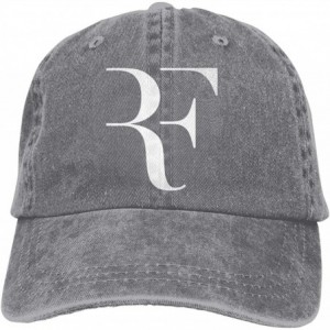 Baseball Caps Baseball Caps Roger Federer Adjustable Pigment Dyed Dad Hat Snapback Unisex - Gray - CH1949UGH0E $44.67