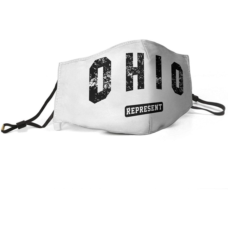 Balaclavas Unisex Ohio Represent (2) Half Face Mouth-Muffle for Mens Womens Thick Washable Face Covers - Ohio Represent (2) -...