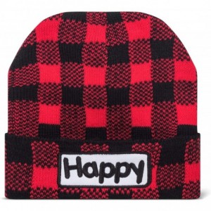Skullies & Beanies Buffalo Plaid Stretchy Beanie Skully for Women and Men One Size Fits Most Great Novelty Gift Idea - Red Pl...
