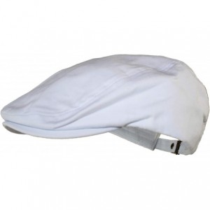 Newsboy Caps Cotton Adjustable Duckbill Driving Cap - White - CH1907758E5 $31.10