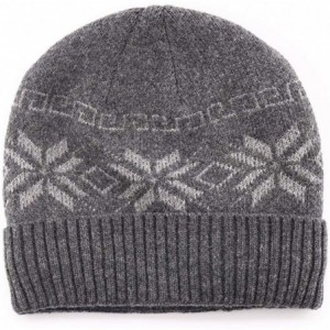 Skullies & Beanies Men's Winter Hat Warm Knitted Wool Thick Beanie Skull Cap for Men Women Gifts - Dark Gray - CB192TOUZD4 $1...