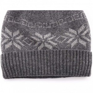 Skullies & Beanies Men's Winter Hat Warm Knitted Wool Thick Beanie Skull Cap for Men Women Gifts - Dark Gray - CB192TOUZD4 $2...