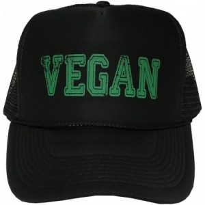 Baseball Caps Vegan Adjustable Unisex Hat Cap - Black (Green Text) - CS12NAJA9VZ $21.69