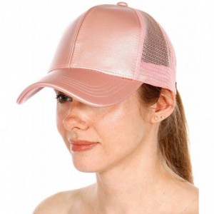 Baseball Caps Baseball Cap for Women- Ponytail Adjustable- Mesh Hat- Rose - C518GQ54KTD $24.65