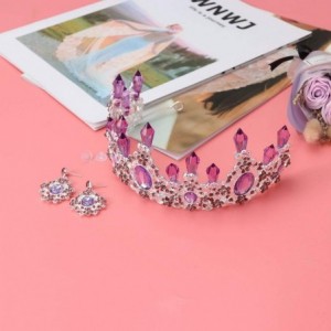 Headbands Crystal Magnificent Rhinestone Princess - Purple - CQ18UKTHDMT $34.32