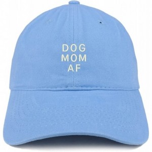 Baseball Caps Dog Mom AF Embroidered Soft Cotton Dad Hat - Carolina Blue - C018EYM9637 $14.47