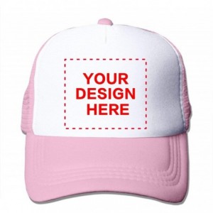 Baseball Caps Custom Mesh Baseball Caps Add Your Own Personalized Adjustable Sports Trucker Sun Hats - Pink - C8196444OKG $32.28