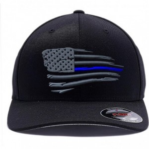 Baseball Caps American Waving Flag Flexfit Combed - Black - CA189YOKO28 $48.80