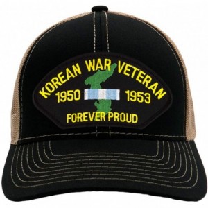 Baseball Caps Korean War Veteran - Forever Proud Hat/Ballcap Adjustable One Size Fits Most - Mesh-back Black & Tan - CD18OQX7...
