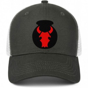 Baseball Caps Men USA 34th Red Bull Infantry Division Grid Baseball Caps with ANG More Outdoor Activities - "Usa 34th ""Red-2...