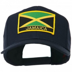 Baseball Caps Jamaica Flag Letter Patched High Profile Cap - Navy - CL11ND5PPWJ $24.22