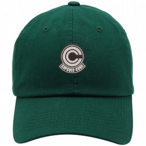 Baseball Caps Capsule Corp Low Profile Low Profile Embroidered Dad Hat - Vc300_forestgreen - CA18OLINXU3 $36.16