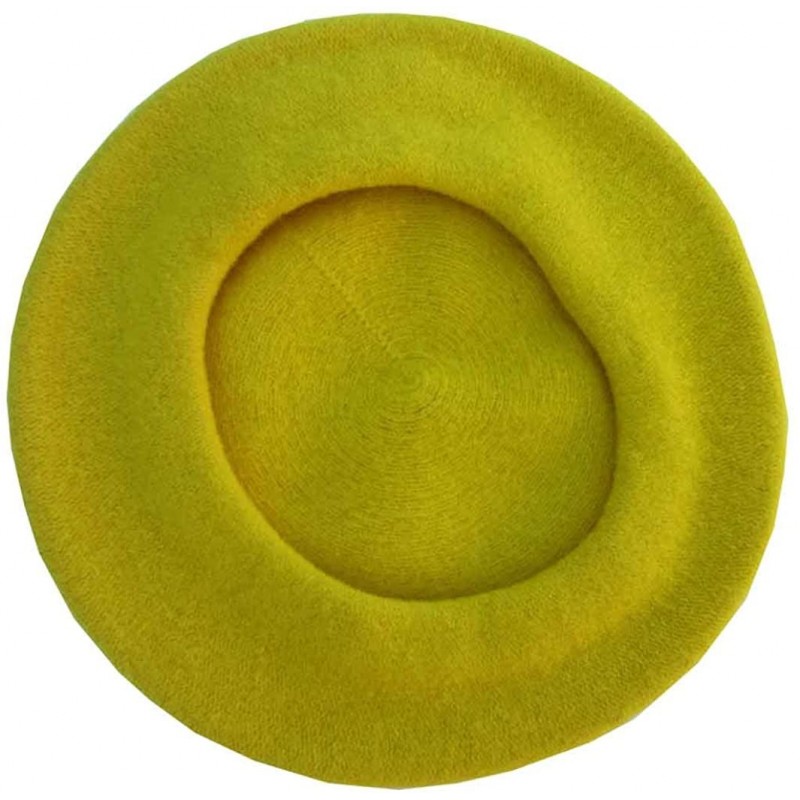 Berets Traditional French Wool Beret - Gold - C3117Y3IL45 $54.63