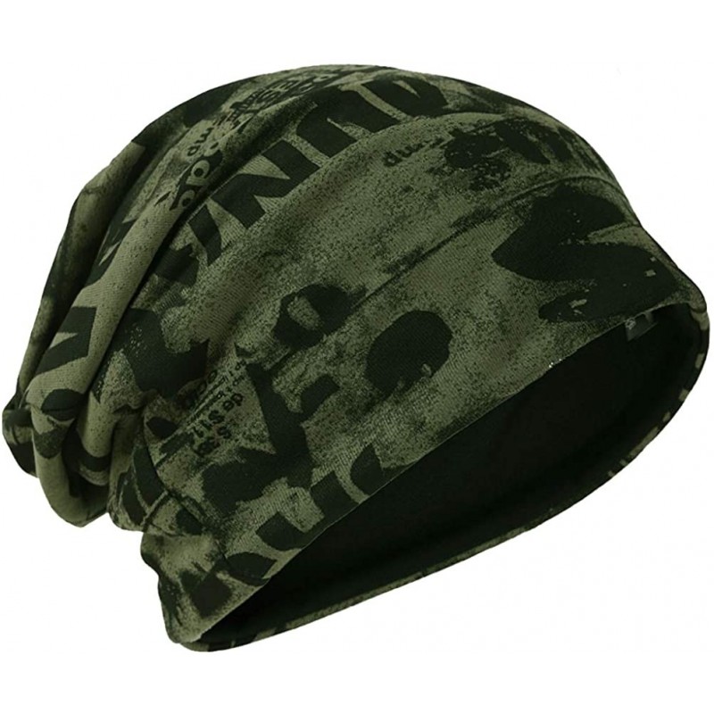 Skullies & Beanies Men's Thin Baggy Slouchy Beanie Skull Hat Hip-hop Winter Summer Hat - B411-green - CS18XIY0789 $28.70