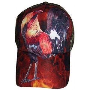 Skullies & Beanies Chicken Rooster 4 Camo Camouflage Printed Cap Hat - CT12N7C0B9P $23.50