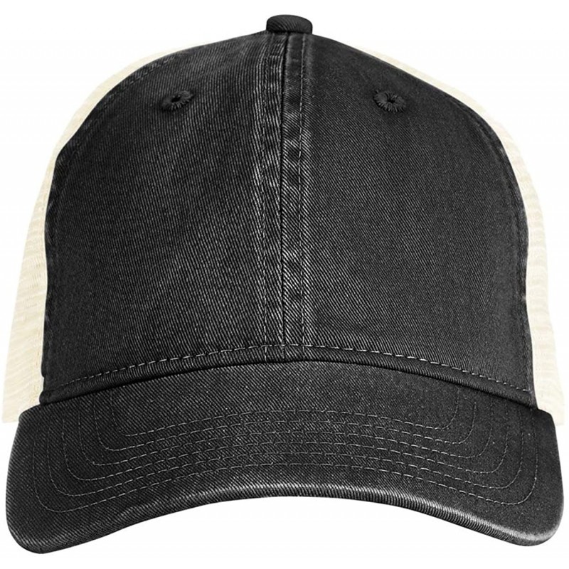 Baseball Caps Comfort Colors 105 Unstructured Trucker Cap - Black/ Ivory - CB180CLCIEY $18.12