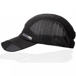 Baseball Caps Men's Summer Outdoor Sport Baseball Cap Mesh Hat Running Visor Sun Caps - Black - C112JS6JUO5 $29.94