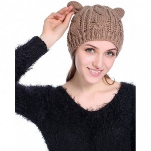Skullies & Beanies Thick Soft Warm Winter Hat - Unisex Khaki - CZ186XWE58L $19.11