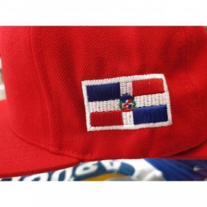 Baseball Caps Dominican Republic Shield Snapback Cap - Red - CX12BBYRT45 $49.88