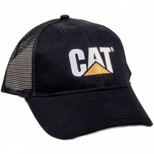 Baseball Caps Cat Black Twill Mesh Cap - CS12D761CQV $31.59